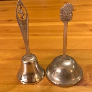 2 vintage bells, Disney Mickey Mouse and Epcot (1982) center, EUC